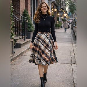 Cupshe Multicolor Plaid A-Line Skirt
